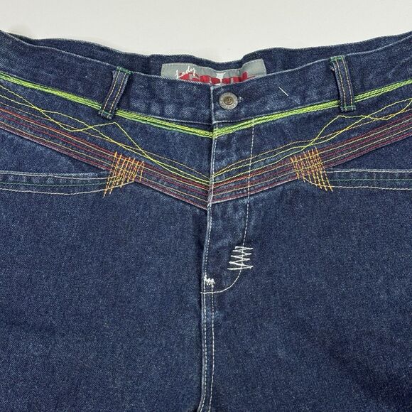 L.L. Cool J NWT Y2K Jeans Embroidered Baggy‎ Jeans Womens Size 32 - Picture 5 of 10